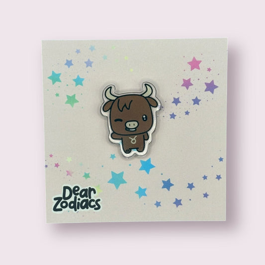 Acrylic Pin Happy - Taurus