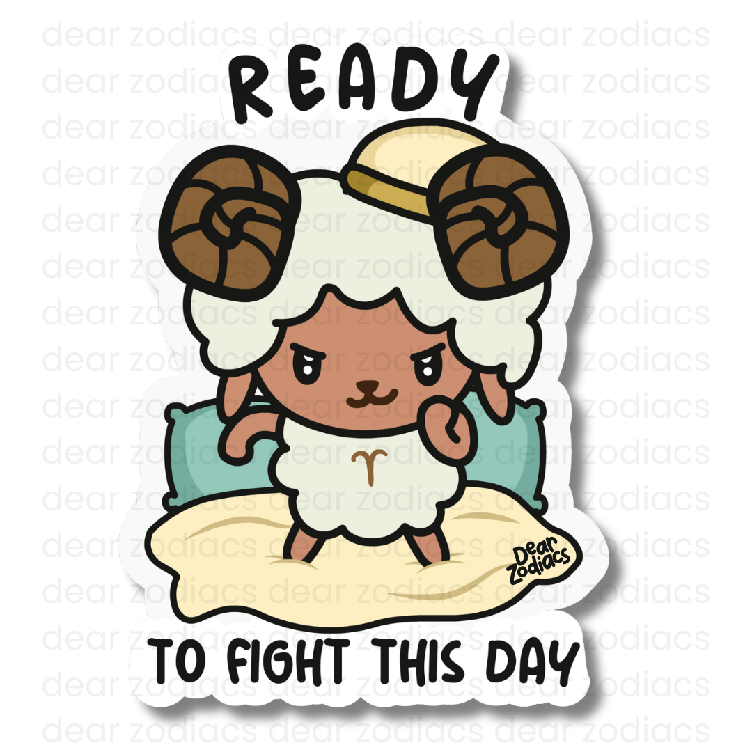 Waking Up Vinyl Sticker - Aries