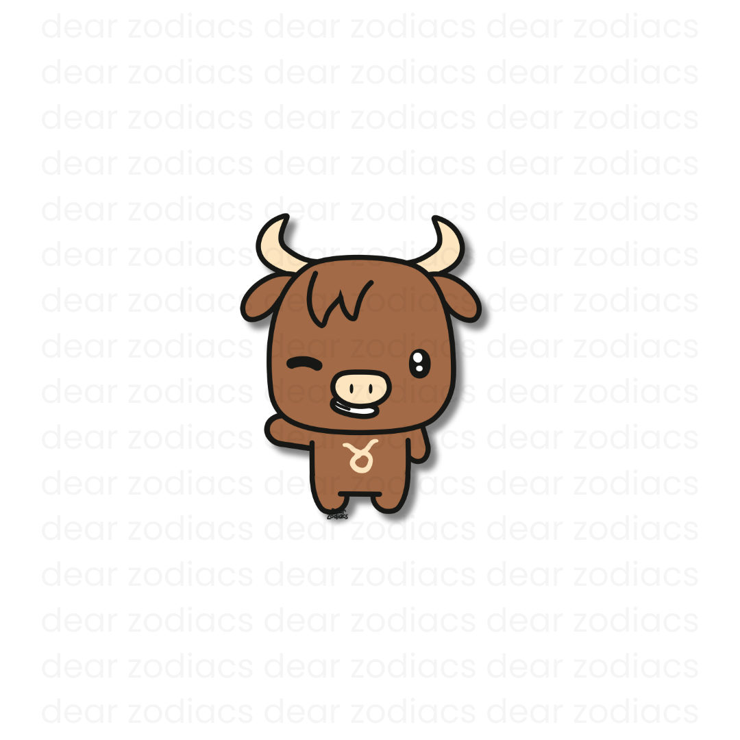 Happy Vinyl Sticker - Taurus