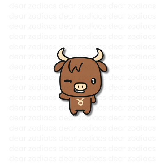 Happy Vinyl Sticker - Taurus