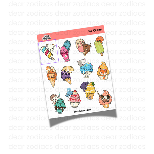 Ice Cream Sticker Sheet