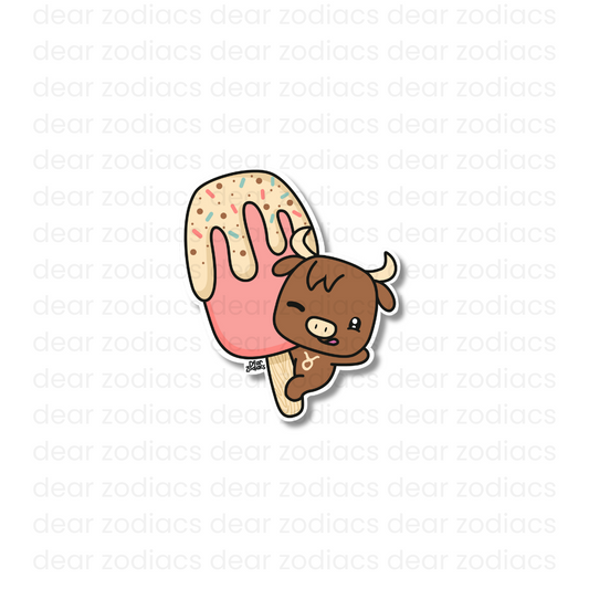 Ice Cream Vinyl Sticker - Taurus