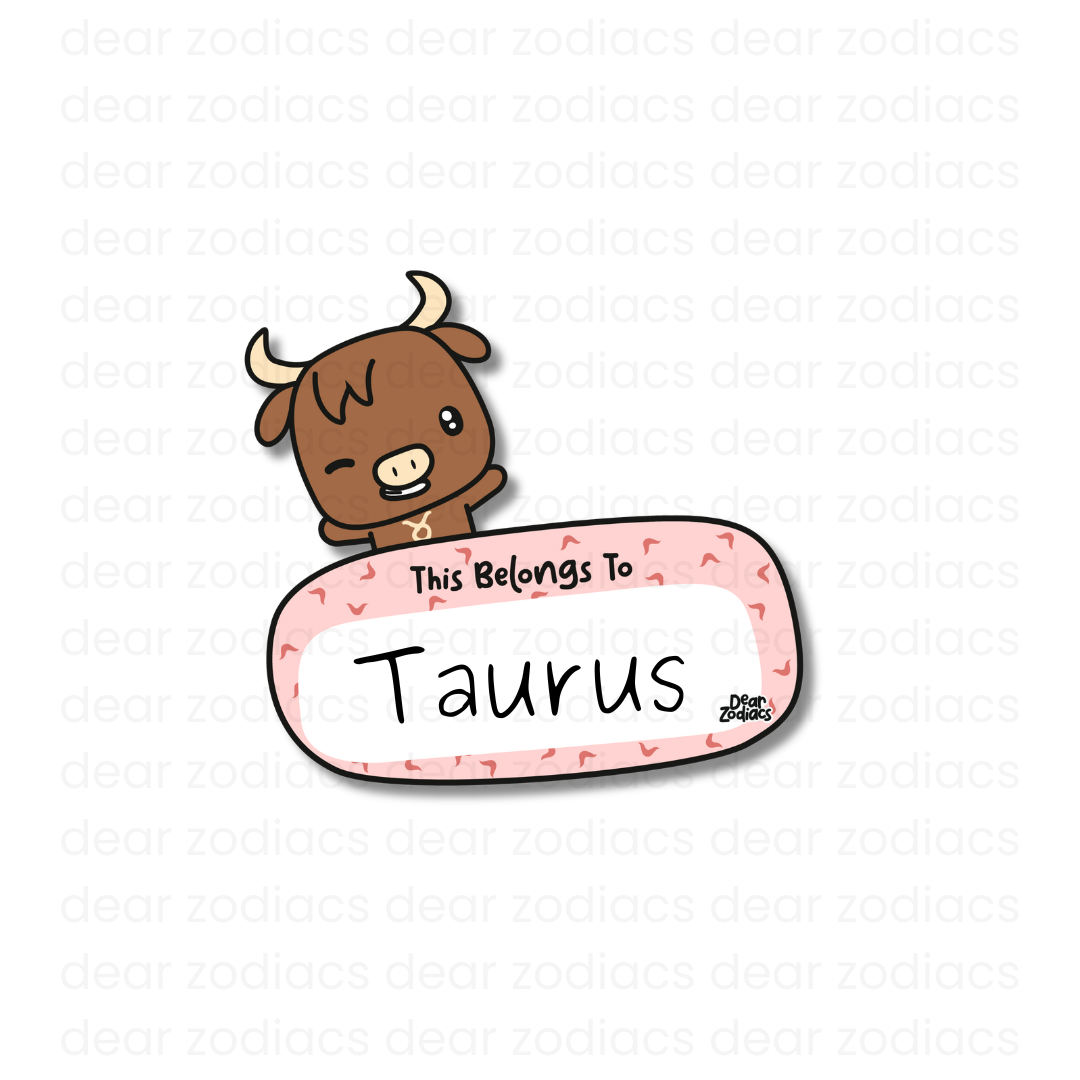 This Belongs To Vinyl Sticker - Taurus