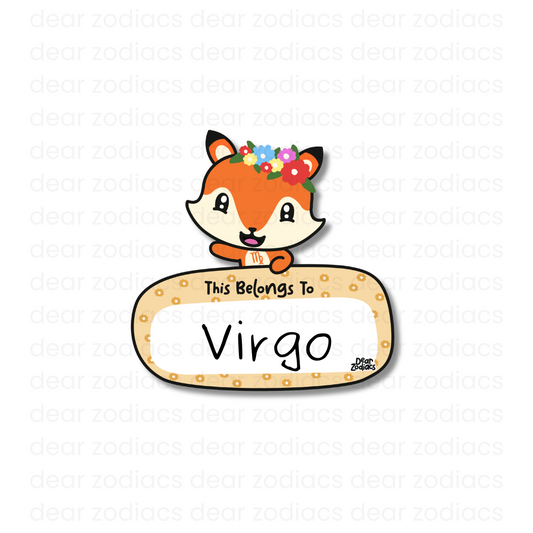 This Belongs To Vinyl Sticker - Virgo